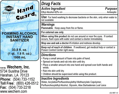 Hand Guard Foaming Alcohol Instant Hand Sanitizer packaging