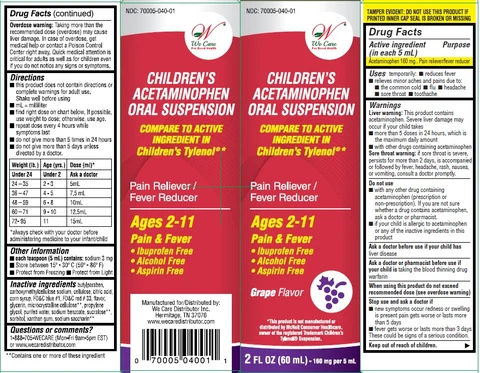 Childrens Acetaminophen Oral SuspensionGrape Flavor packaging