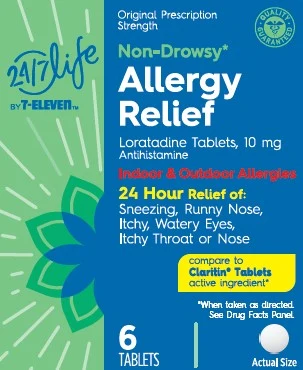 24 / 7 Life Non-Drowsy Allergy Relief 포장