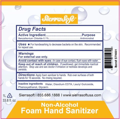 Sierra Soft Non-Alcohol Foam Sanitizer 포장
