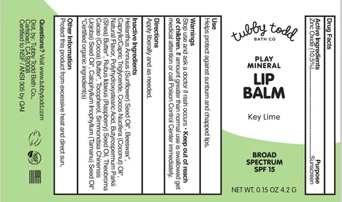 SPF 15 Lip Balm Key Lime 포장