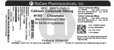 Calcium Carbonate 500 mg 포장