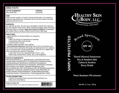 Simply Protected Tinted Mineral Sunscreen 포장