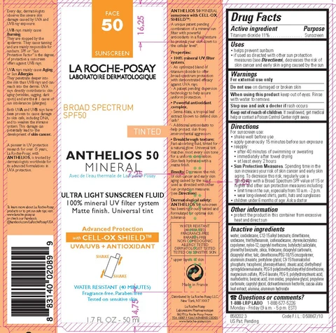 La Roche Posay Laboratoire Dermatologique Anthelios 50 Tinted Mineral Sunscreen Broad Spectrum SPF 50 packaging
