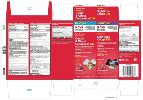 Daytime and Nighttime Cough and Chest CongestionChildrens 포장
