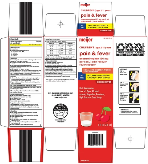 childrens pain and fever packaging