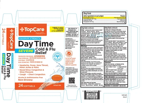 Daytime Severe Cold and Flu Relief Softgels 포장