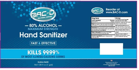 BAC-D Hand Sanitizer 포장