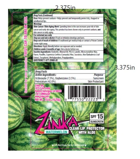 Zinka Watermelon SPF 15 Lip Balm 포장
