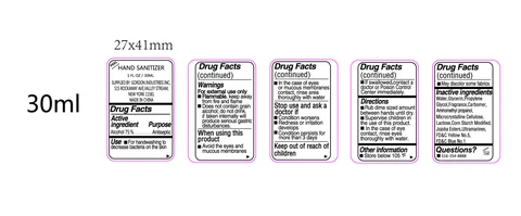 Hand Sanitizer packaging