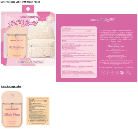 serendipity3 HAND SANITIZER Vanilla Honey SCENT 포장