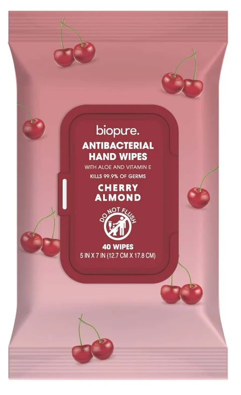 Biopure Antibacterial Hand Wipe 포장