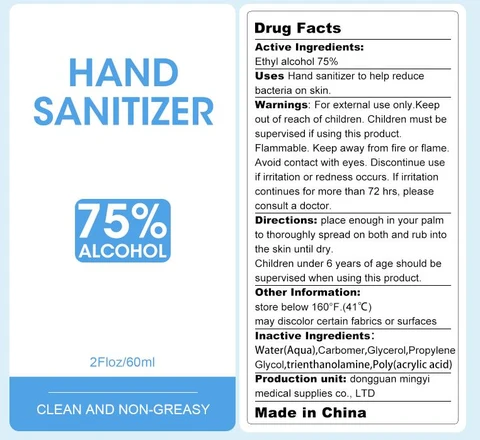60 ml label
