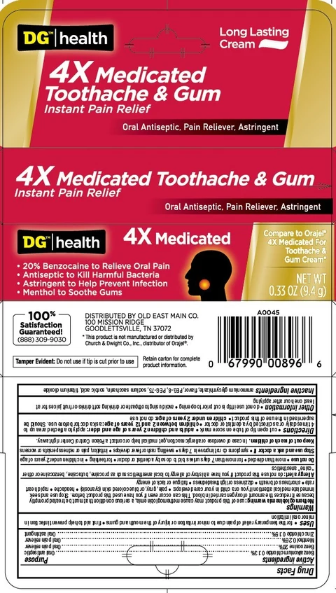 DG 4x Medicated Tooth and Gum Cream 포장