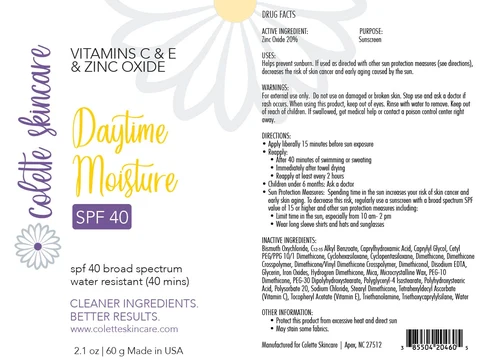 Daytime Moisture SPF40 포장