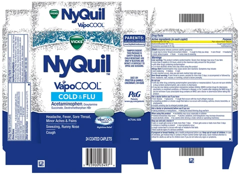 Vicks NyQuil VapoCOOLCOLD and FLU 포장