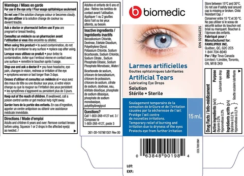 Biomedic Artificial Tears 포장