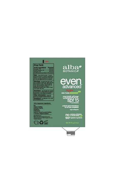 Alba Even Advanced Sea Moss Moisturizer SPF15 포장