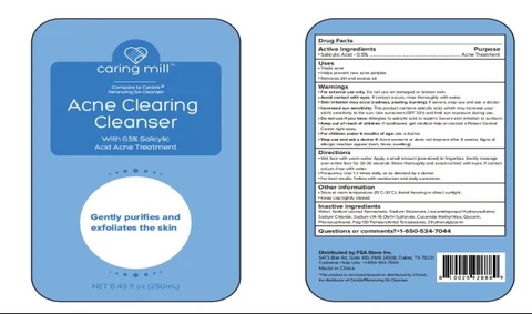 Caring Mill Acne Clearing Cleanser 포장