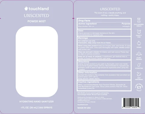 Touchland Power Mist Hand Sanitizer Unscented 포장
