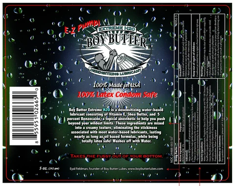 Boy ButterExtreme H2O Desensitizing Lubricant packaging