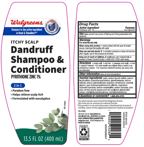 Walgreens Dandruff Conditioner 2 in 1 Itchy ScalpAnti-dandruff packaging