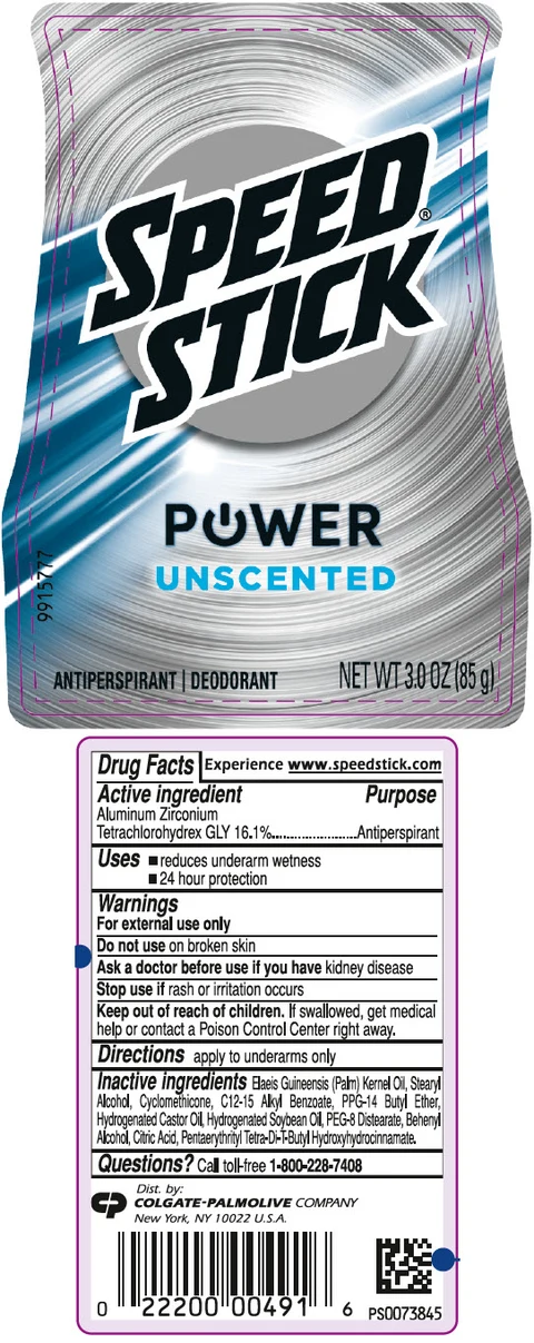 Speed StickUnscented Antiperspirant Deodorant packaging