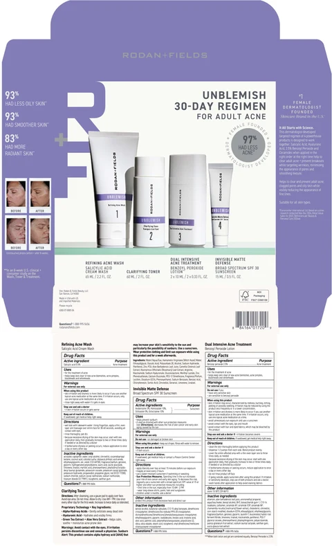 UNBLEMISH 30-Day Regimen 포장