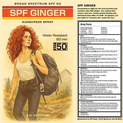 SPF Ginger Sunscreen SPF 50 포장