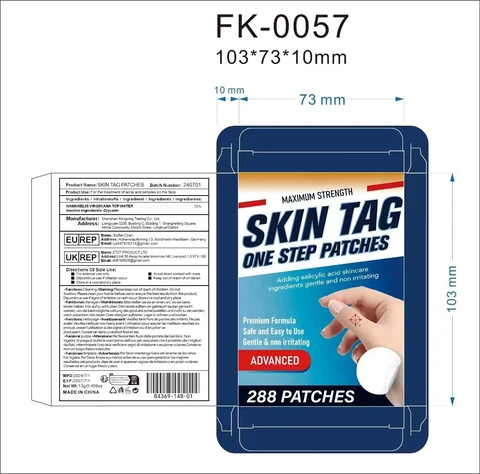 Skin tag patches packaging