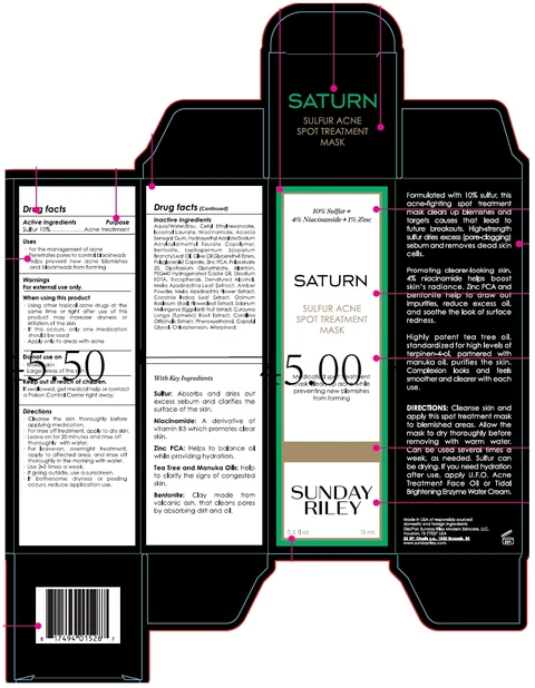 SUNDAY RILEY SATURN SULFUR ACNE SPOT TREATMENT MASK 포장