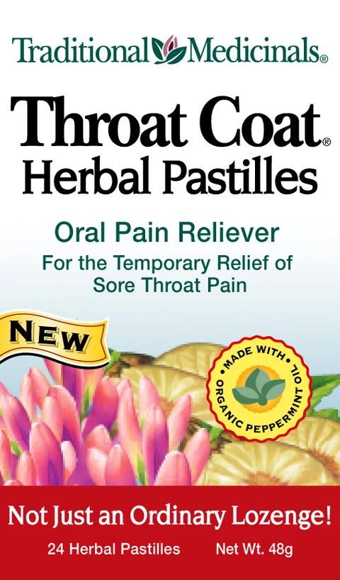 Throat Coat packaging