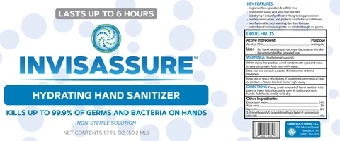 InvisAssure Hydrating Hand Sanitiz 포장