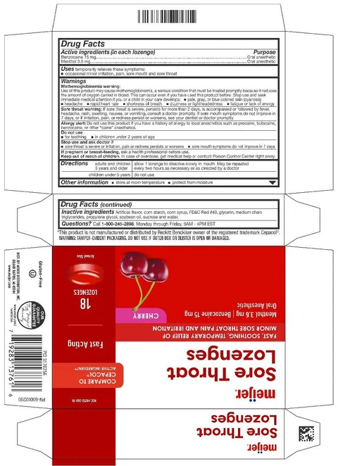 Cherry Sore Throat Lozenges packaging