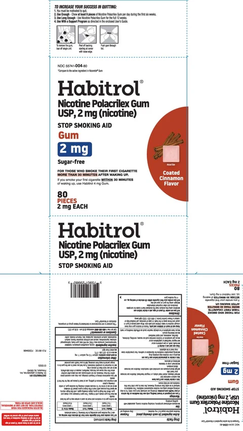 Habitrol Nicotine Polacrilex 2 mg Coated Cinnamon packaging