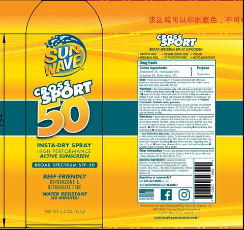 Sun Wave Cross Sport Insta Dry SPF 50 포장