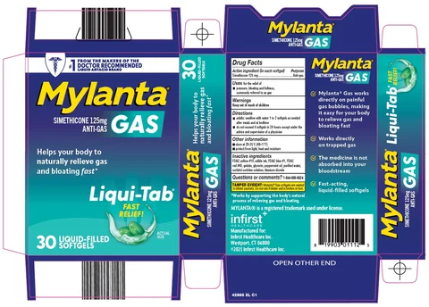 mylanta gas 포장