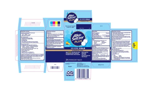Alka-Seltzer Plus Severe Cold PowerFast FizzOrange Zest packaging