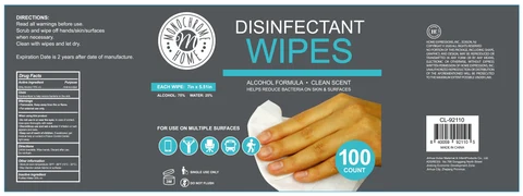 DISINFECTANT WIPES 포장