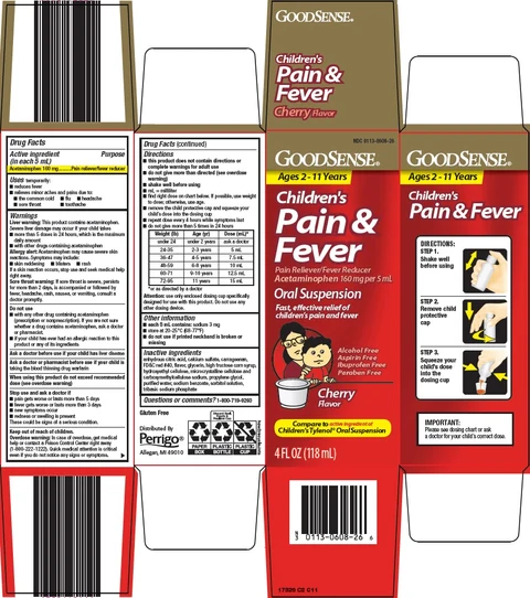good sense childrens pain and fever packaging