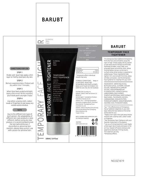 BARUBT TEMPORARY FACE TIGHTENER 포장