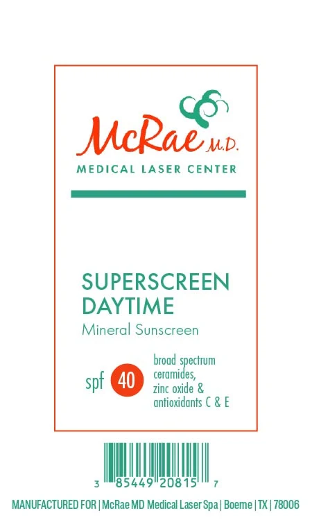 Superscreen Daytime Mineral Sunscreen 포장