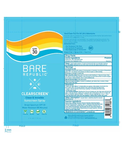 Bare Republic ClearscreenSPF 30 포장