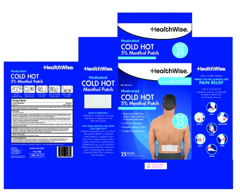 HealthWise Medicated Cold Hot 5% Patch packaging