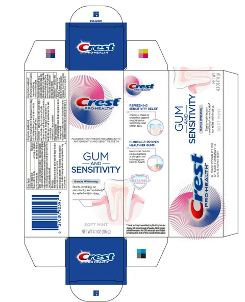 Crest Pro-HealthGum and Sensitivity Gentle Whitening 포장