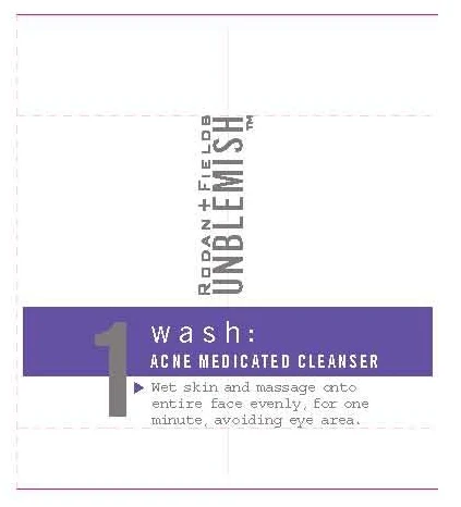 Rodan and FieldsUnblemish 1 Wash Acne Medicated Cleanser packaging