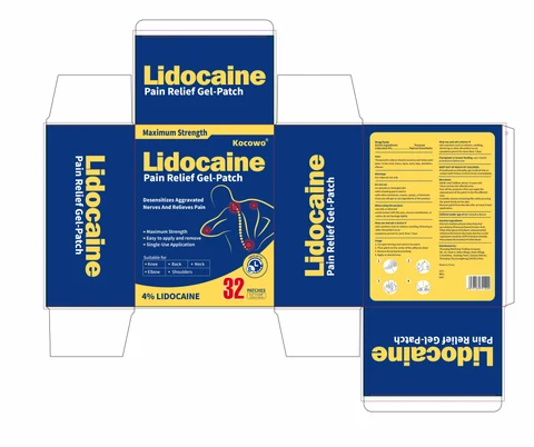 Kocowo Lidocaine Pain Relief Gel-Patch packaging