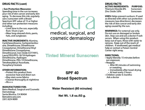 Tinted Mineral Sunscreen packaging