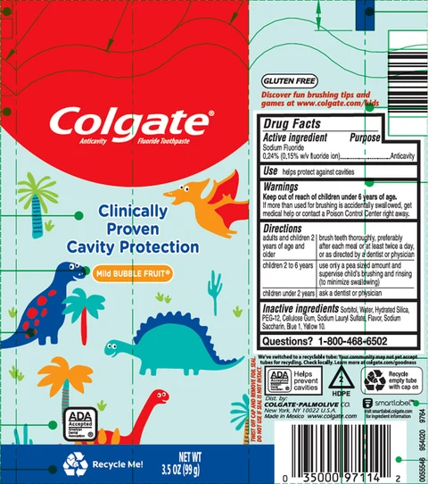 Colgate KidsMild Bubble Fruit Flavor 포장