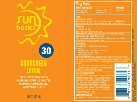 Sun BasicsBroad Spectrum SPF 30 포장